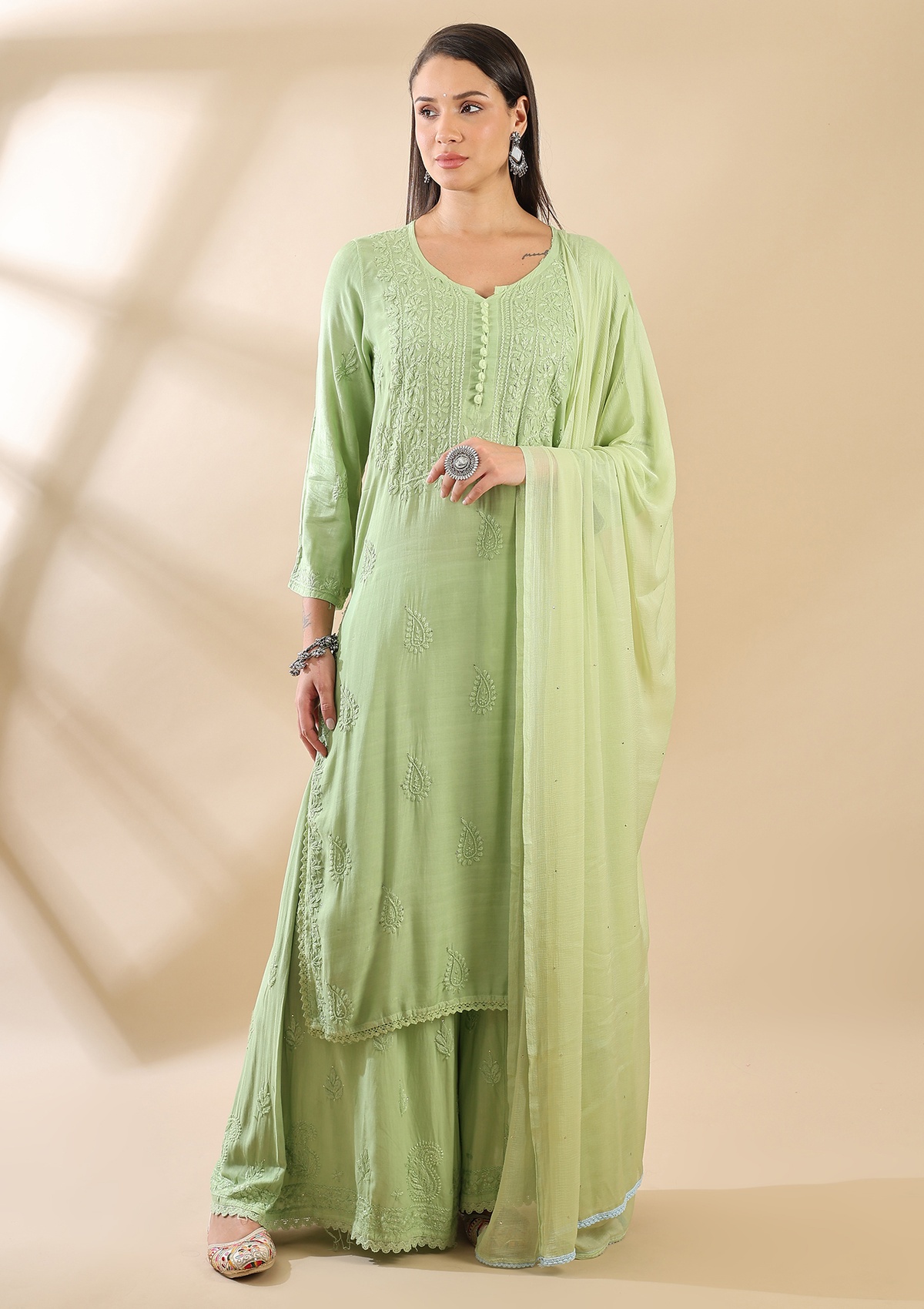 RC Muslin Mukaish Set
